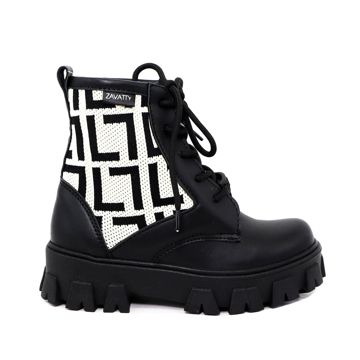 Botin negro x talco para niña TA1199