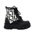 Botin negro x talco para niña TA1199