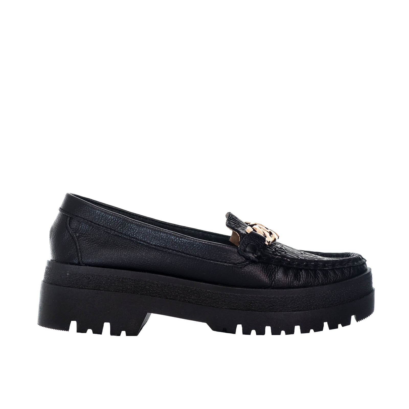 Mocasin store negro mujer
