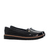 Mocasin negro charol para mujer 729-Z360