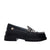 Mocasin negro cuero x cebra para mujer 010-Z564