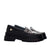 Mocasin negro cuero x cebra para mujer 010-Z564