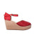 Plataforma alta rojo cuero para mujer MADONA-Z11