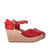 Plataforma alta rojo cuero para mujer MADONA-Z11