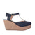 Plataforma tacon azul profundo cuero para mujer MIRELLA-Z11