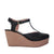 Plataforma tacon negro cuero para mujer MIRELLA-Z11
