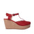 Plataforma tacon rojo cuero para mujer MIRELLA-Z11