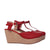 Plataforma tacon rojo cuero para mujer MIRELLA-Z11