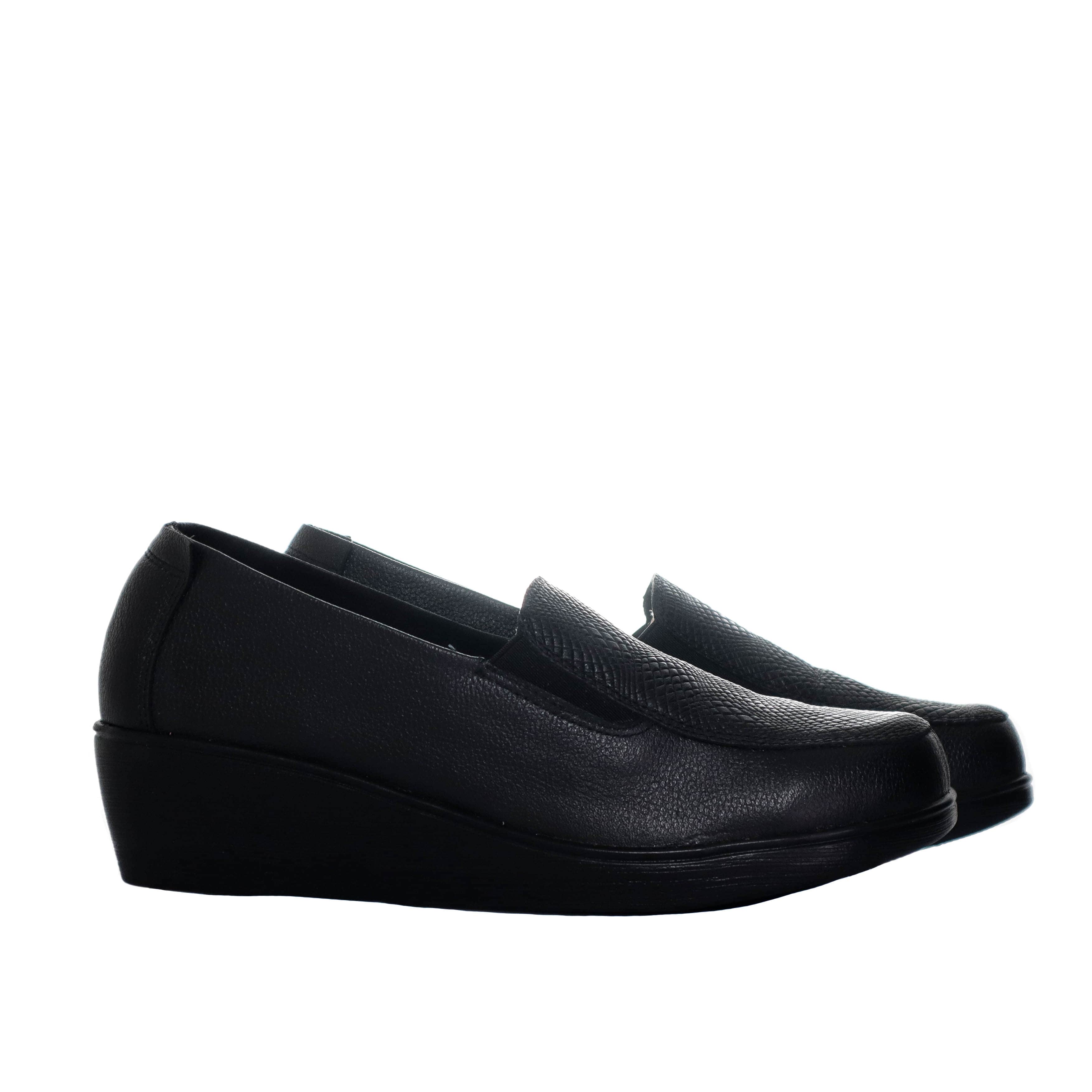Romulo cerrado negro cuero para mujer H-JANA