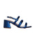 Sandalia tacon azul metalizado para mujer 0850-Z562