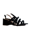 Sandalia tacon negro nobuck para mujer 0850-Z562