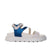 Plataforma baja blanco x azul metalizado para mujer 2046-Z570