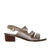 Sandalia tacon champaña cuero para mujer 619-Z559