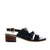 Sandalia tacon negro cuero para mujer 619-Z559
