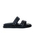 Plataforma baja negro x plata para mujer 020-Z535