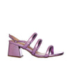 Sandalia tacon lila metalizado para mujer 0850-Z562