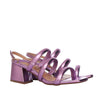 Sandalia tacon lila metalizado para mujer 0850-Z562