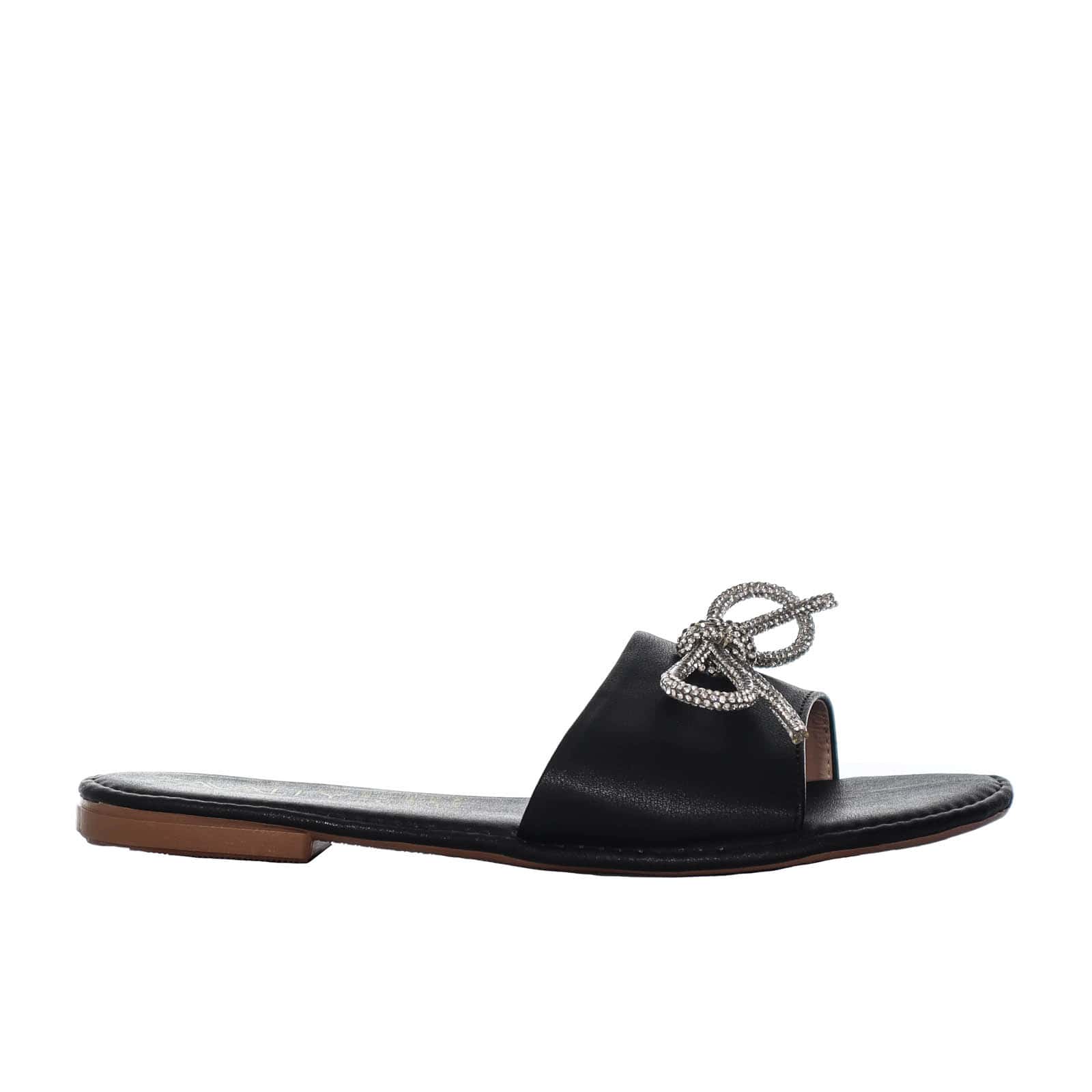 Sandalia plana negro para mujer 1610-Z278