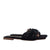 Sandalia plana negro nobuck x charol para mujer 1826-Z278