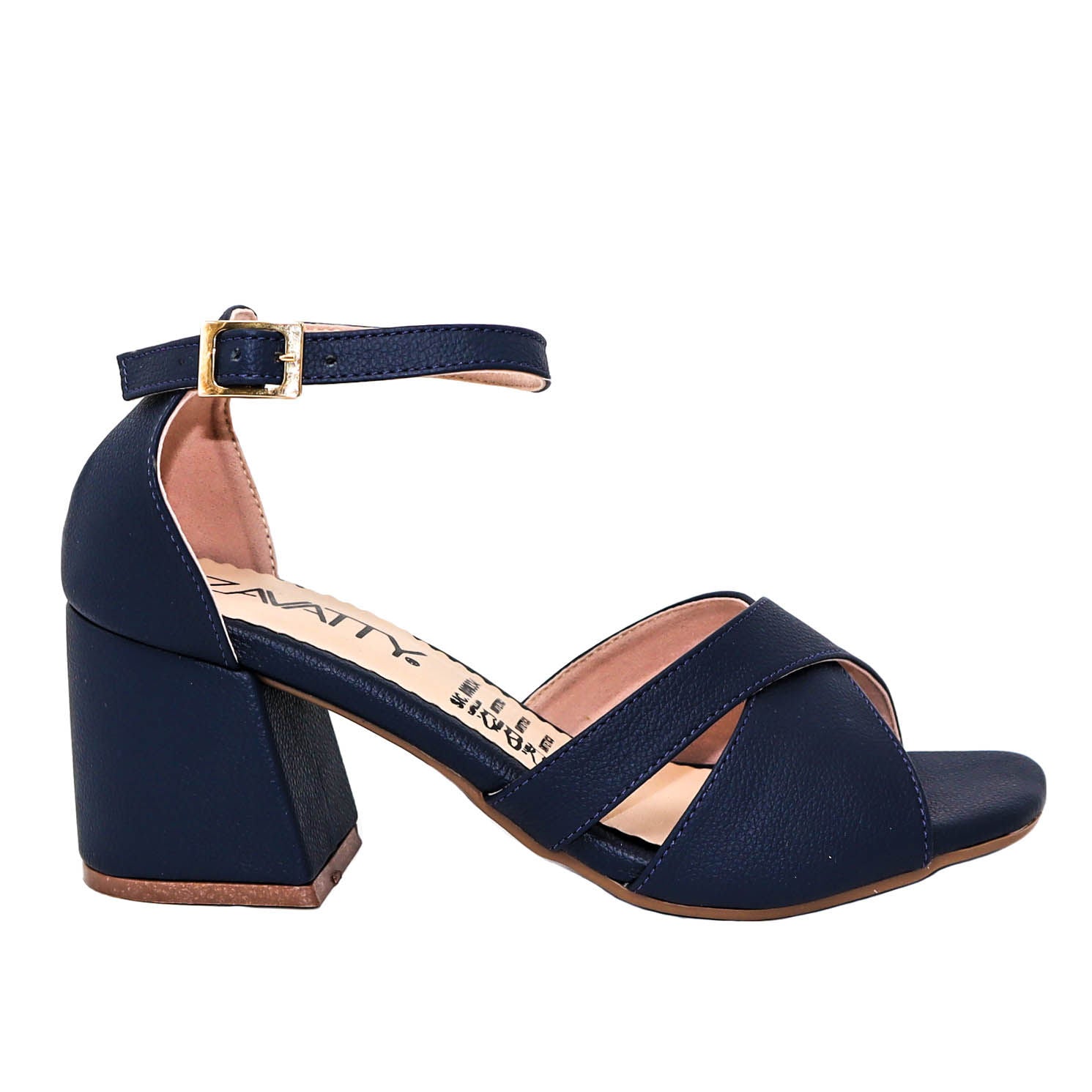 Sandalia tacon azul oscuro para mujer2139 Z148 ZAVATTY