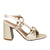 Sandalia tacon champaña golosina para mujer 233-Z540