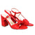 Sandalia tacon golosina rojo para mujer 233-Z540