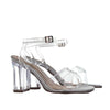 Sandalia tacon plateado para mujer 2465-Z148