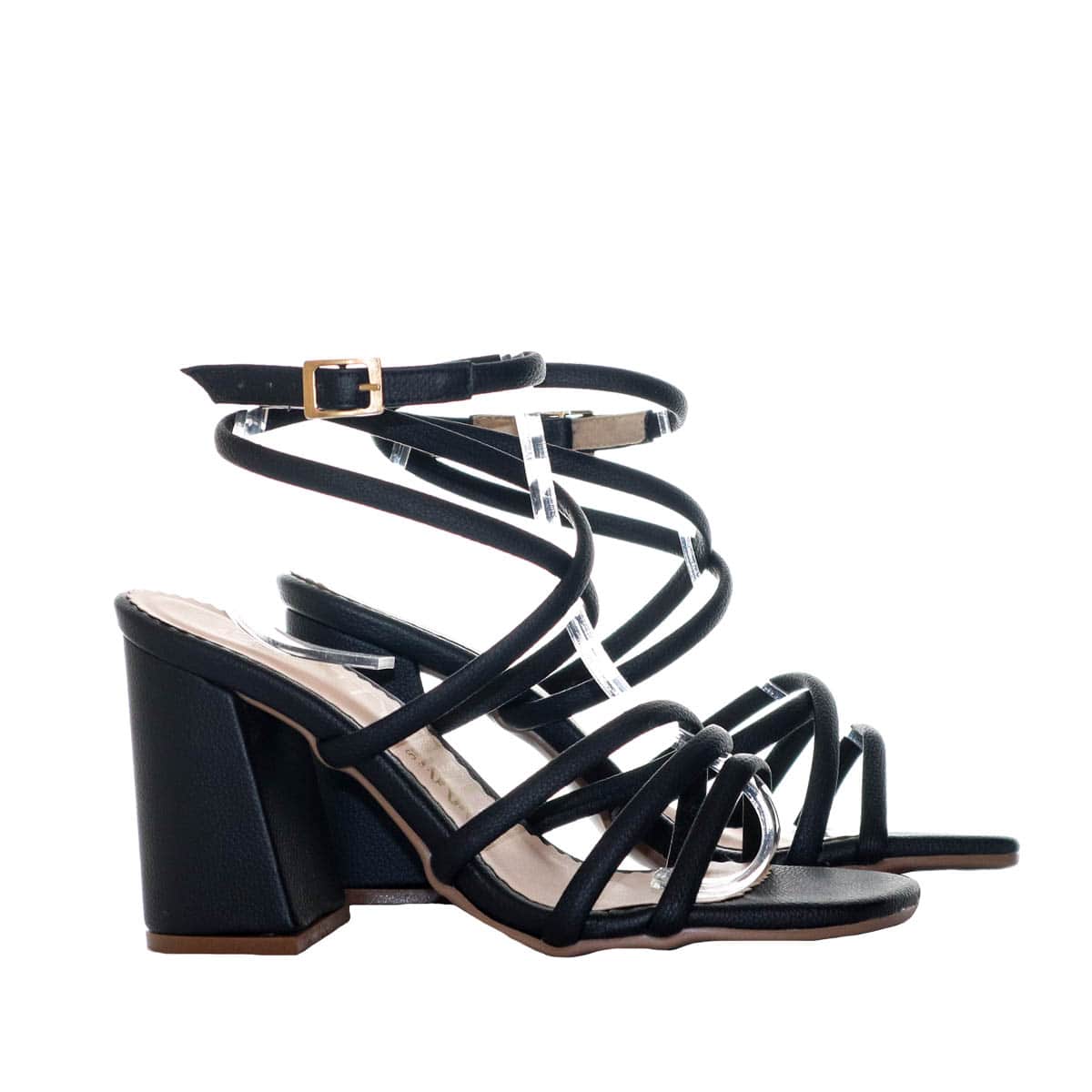 Sandalia tacon negro para mujer 2485-Z148