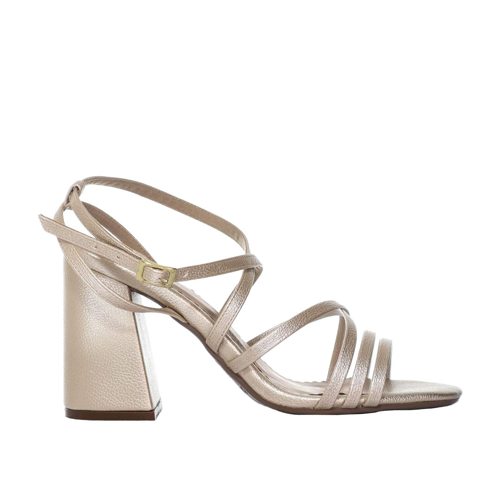Sandalia tacon besame champaña para mujer 2515-Z148