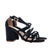 Sandalia tacon negro nobuck x charol para mujer 2557-Z148
