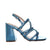Sandalia tacon azul metalizado para mujer 543-Z191
