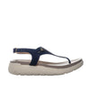 Sandalia plana azul para mujer 6066-Z83