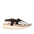 Sandalia plana negro para mujer 6066-Z83