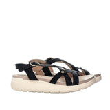 Sandalia plana negro para mujer 6077-Z83