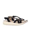Sandalia plana negro para mujer 6077-Z83