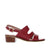 Sandalia tacon rojo cuero para mujer 619-Z559