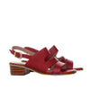 Sandalia tacon rojo cuero para mujer 619-Z559