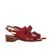 Sandalia tacon rojo cuero para mujer 619-Z559