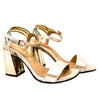 Sandalia tacon champaña para mujer 705-Z523
