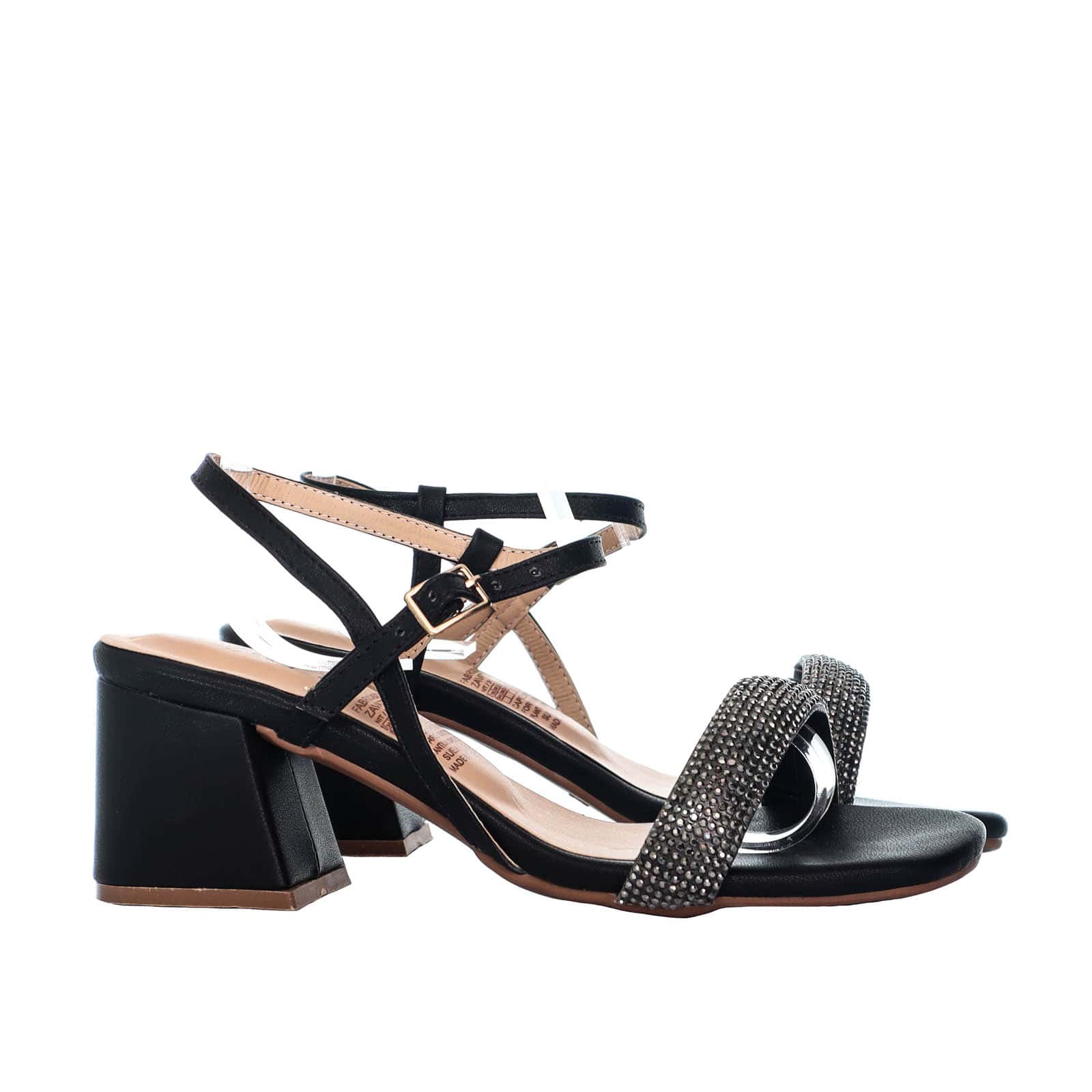 Sandalia tacon negro para mujer 855-Z562