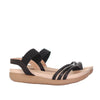 Sandalia plana negro x charol para mujer 955-Z83