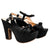 Plataforma tacon negro para mujer A32-Z537