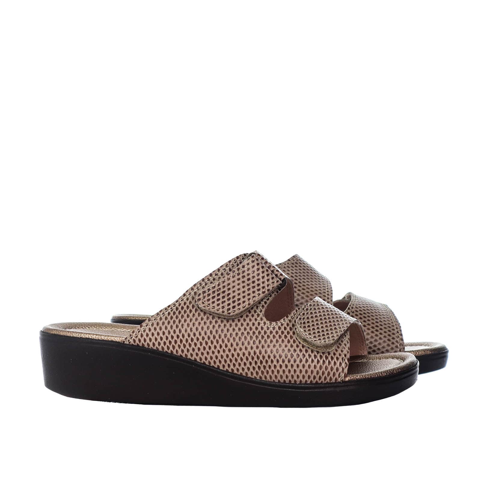 Romulo sandalia taupe cuero para mujer H-ABIGAIL