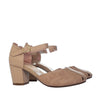 Sandalia tacon capuchino cuero para mujer H-GRETA