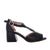 Sandalia tacon negro cuero para mujer H-KAROL