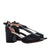 Sandalia tacon negro cuero para mujer H-KAROL
