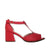 Sandalia tacon rojo cuero para mujer H-KAROL