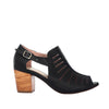 Sandalia tacon negro cuero para mujer H-WANDA