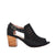 Sandalia tacon negro cuero para mujer H-WANDA