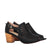 Sandalia tacon negro cuero para mujer H-WANDA